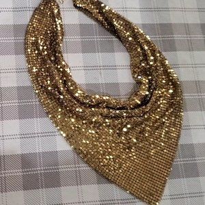 Gold mesh necklace